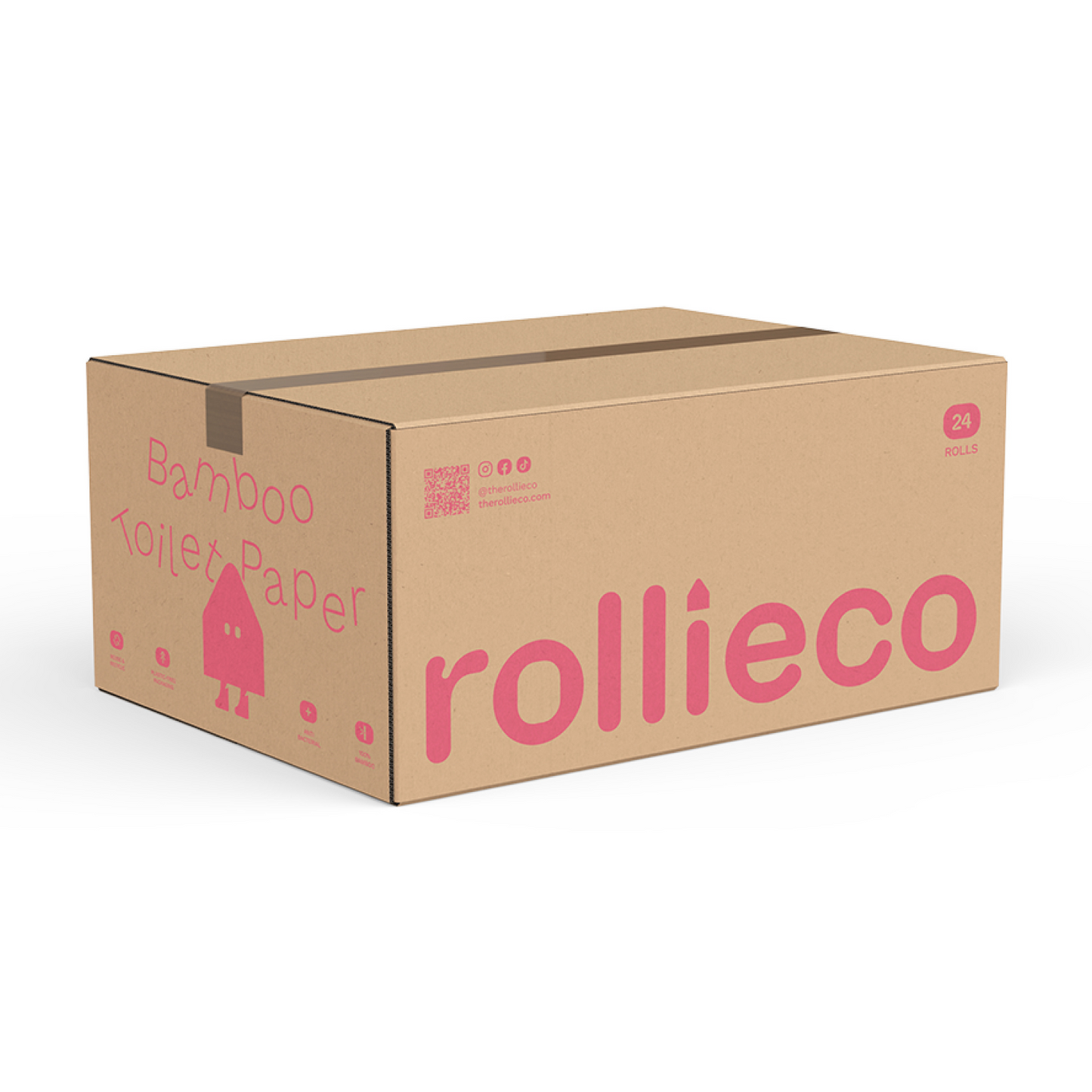 24 rolls (250 sheets per roll) 3-ply 100% Bamboo toilet roll